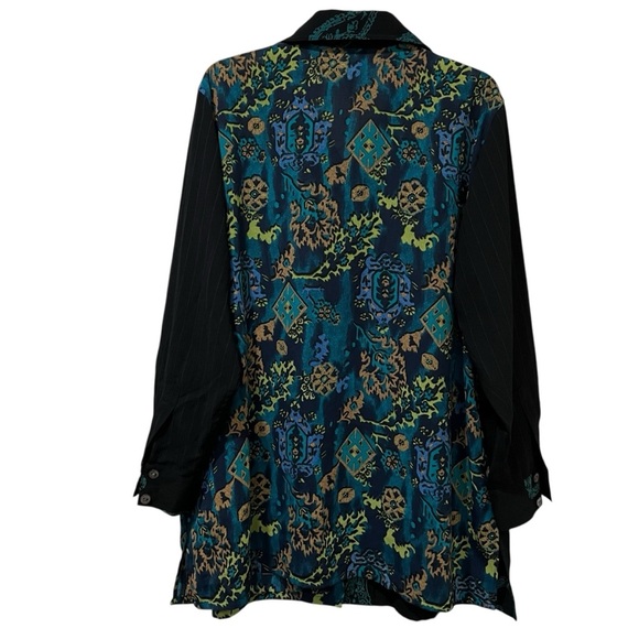 KOOS Of Course 1X Vintage Paisley Floral Pattern Mix Patch Button Down Shirt R8 - Picture 3 of 5